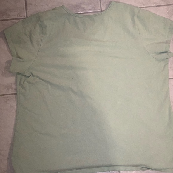 V neck - mint green - ladies 1X - Picture 3 of 3